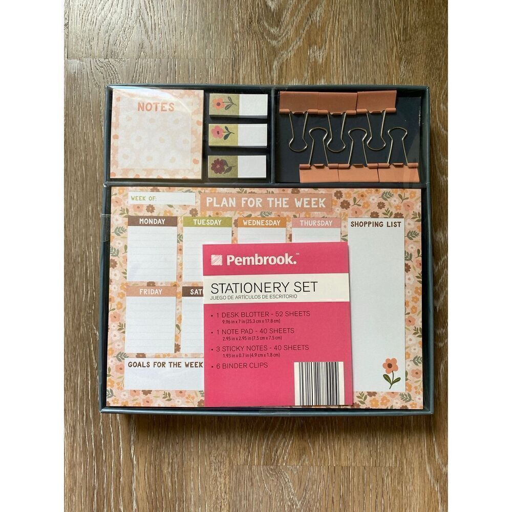 Pembrook Weekly PostIt Stationary Set